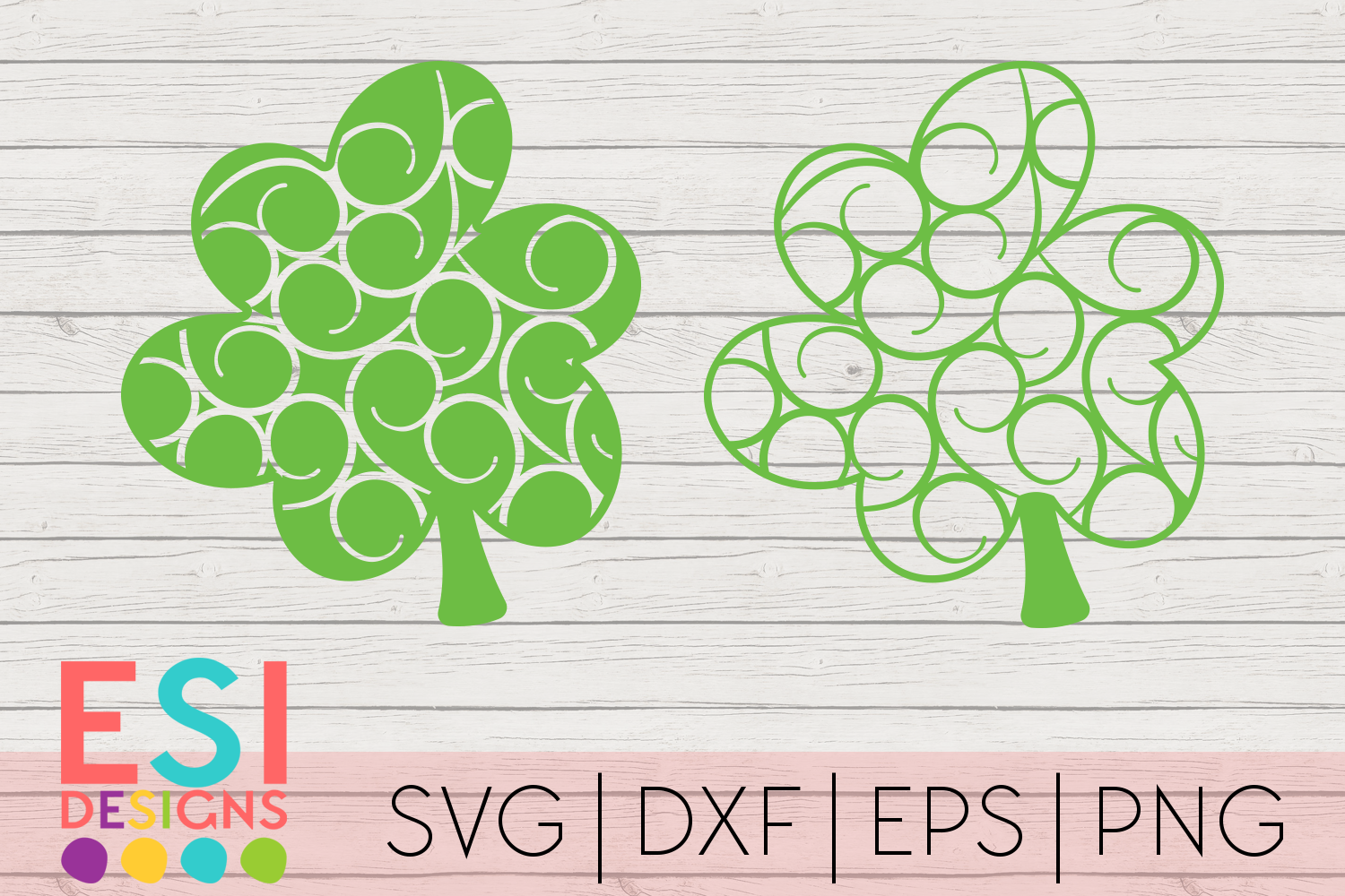 Download St Patrick's Day SVG | Flourish Shamrock Design Set