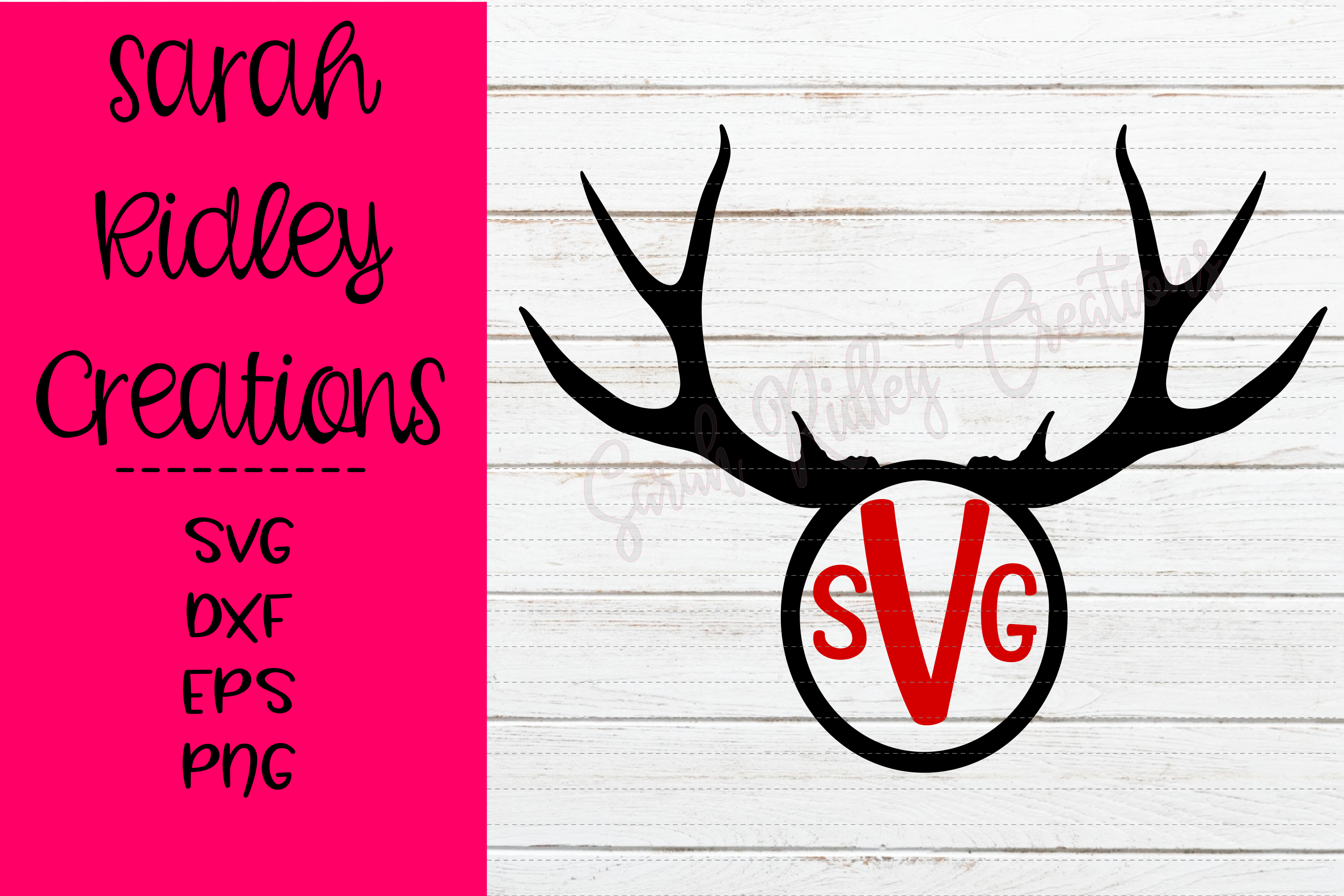 Download Deer Antlers SVG, Deer Antlers Monogram SVG