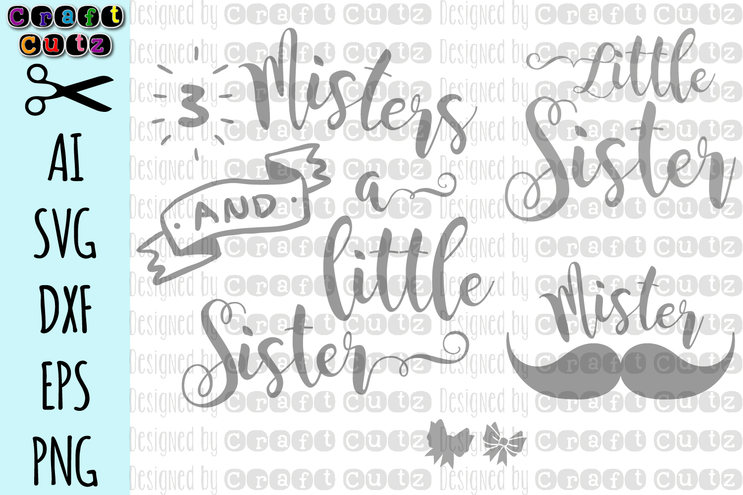 Download Mister and a Little Sister SVG, Matching Family Design