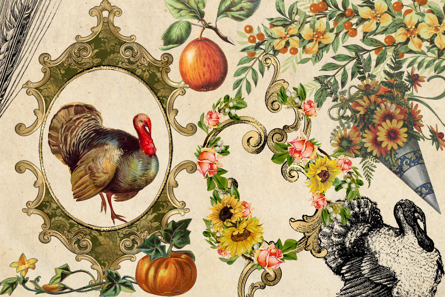 Vintage Thanksgiving Clipart