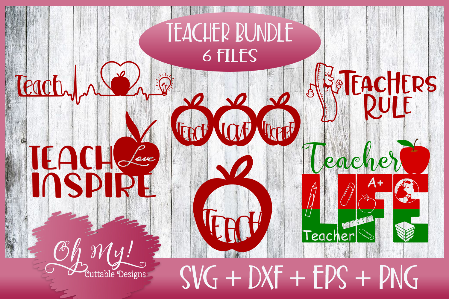 Download Teacher Bundle - SVG DXF EPS PNG