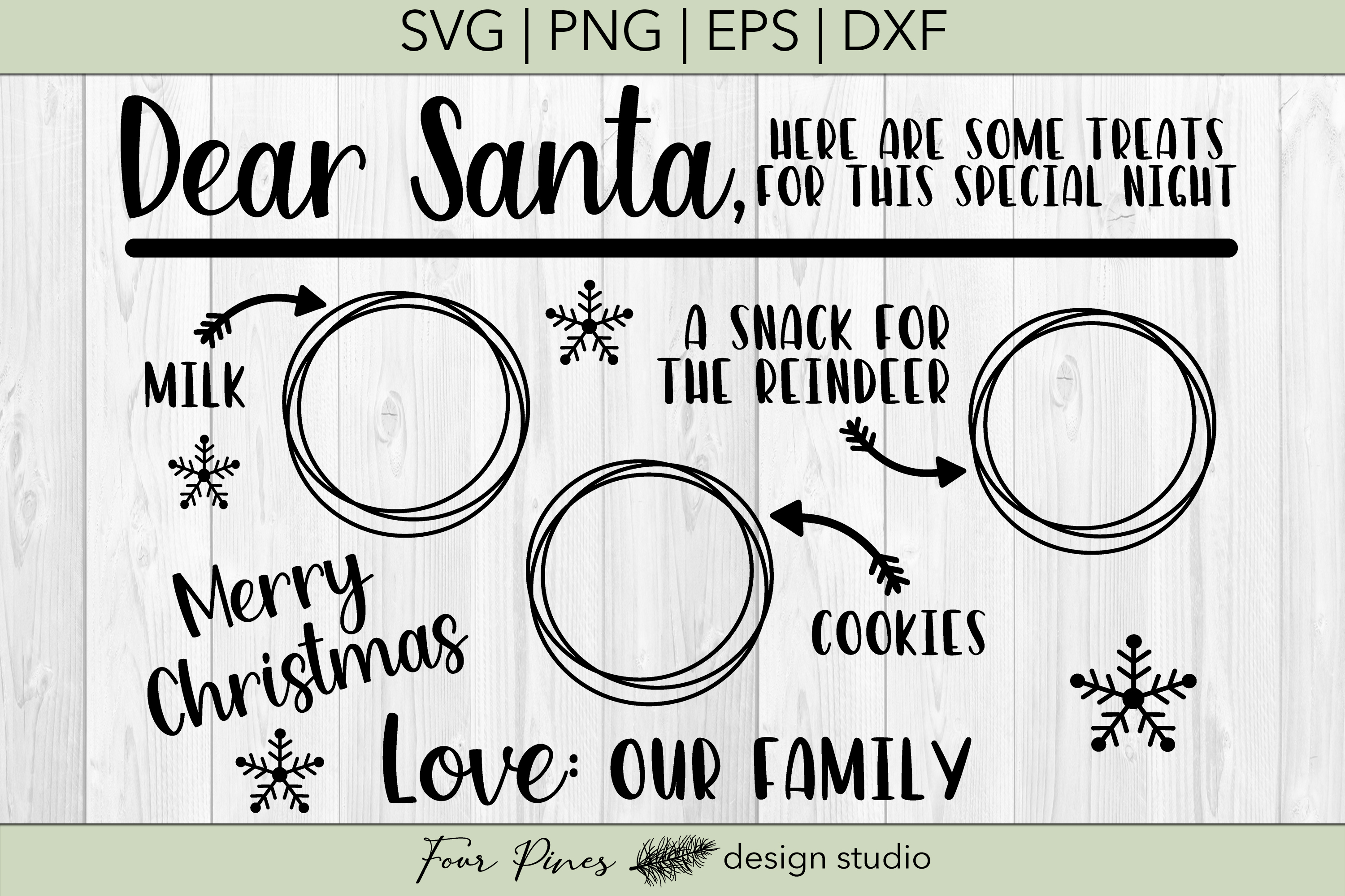 Download Dear Santa Cookie and Treat Tray Love Our Family