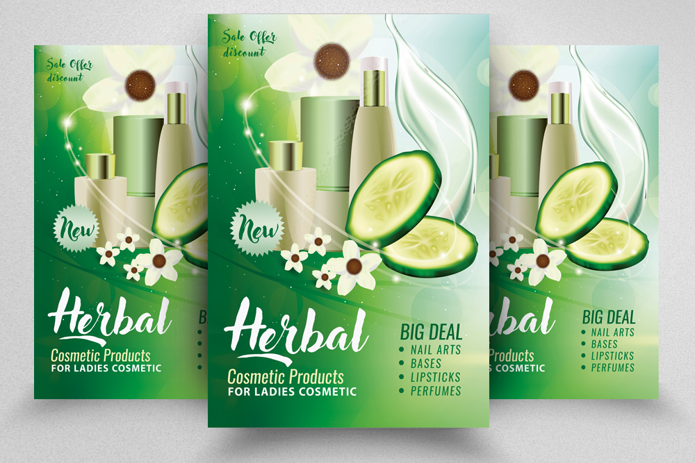 Herbal Organic Product Flyer Template (306182) | Flyers | Design Bundles