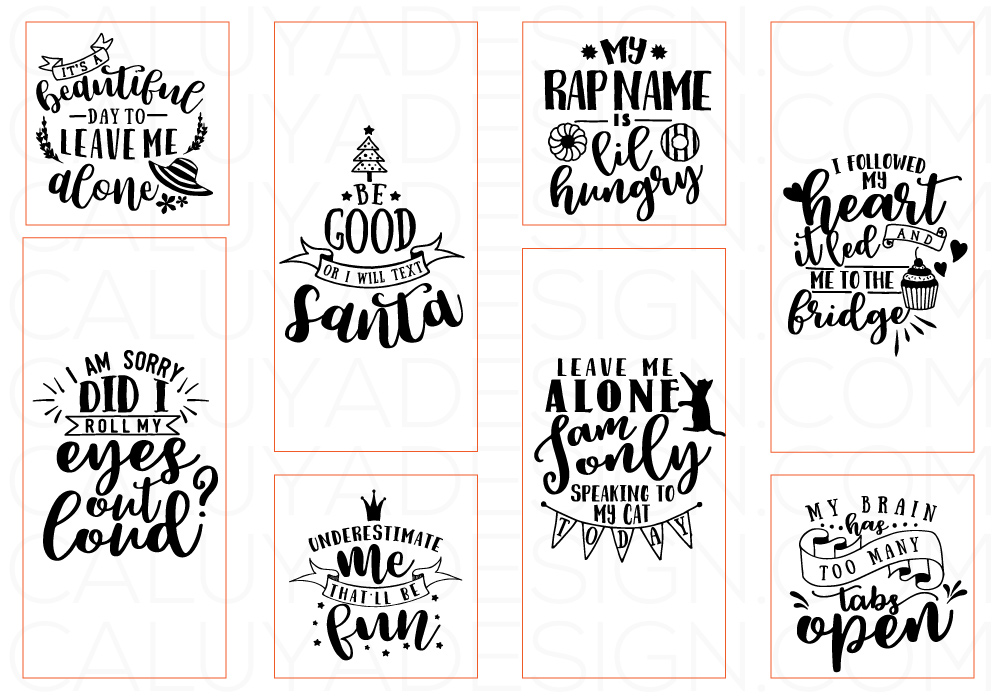 Download Funny Quotes SVG Cut File Bundle | Design Bundles