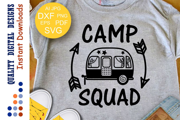 Download Camp squad svg Trailer svg Camper SVG Camping party Decor