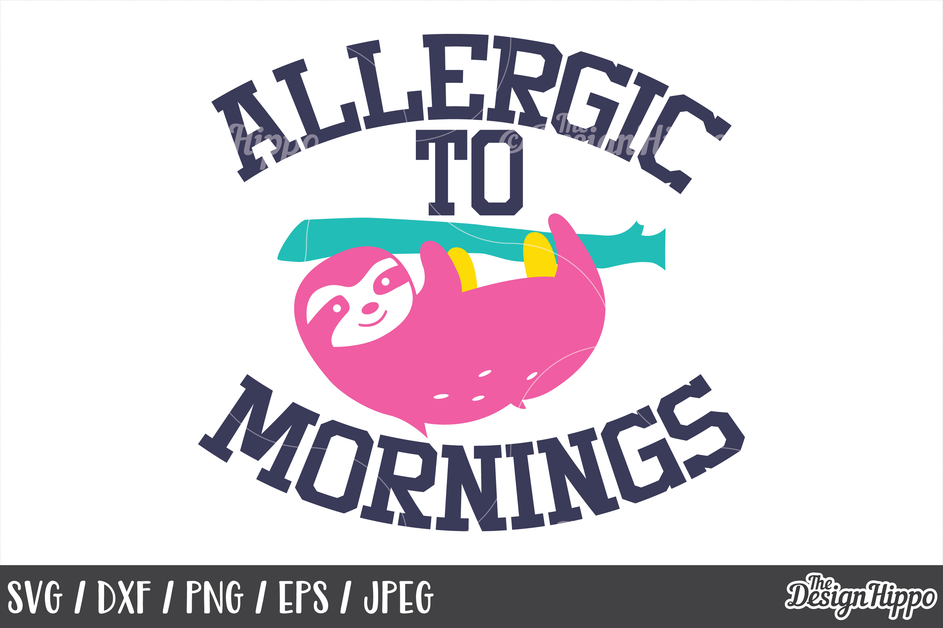 Download Funny, SVG, Allergic to mornings, Sassy, Sayings, Quote, PNG