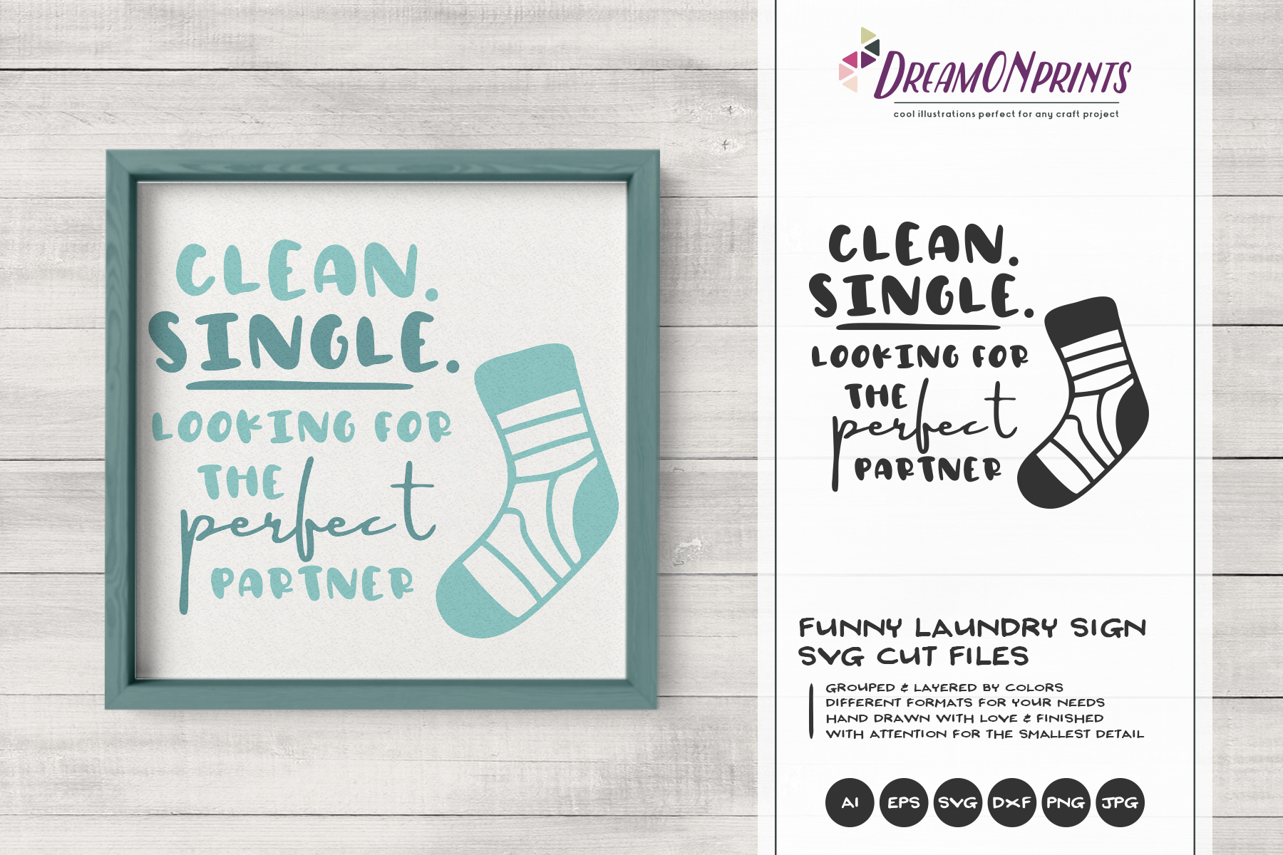 Download Funny Laundry Sign SVG | Single Sock SVG (261654) | Cut ...