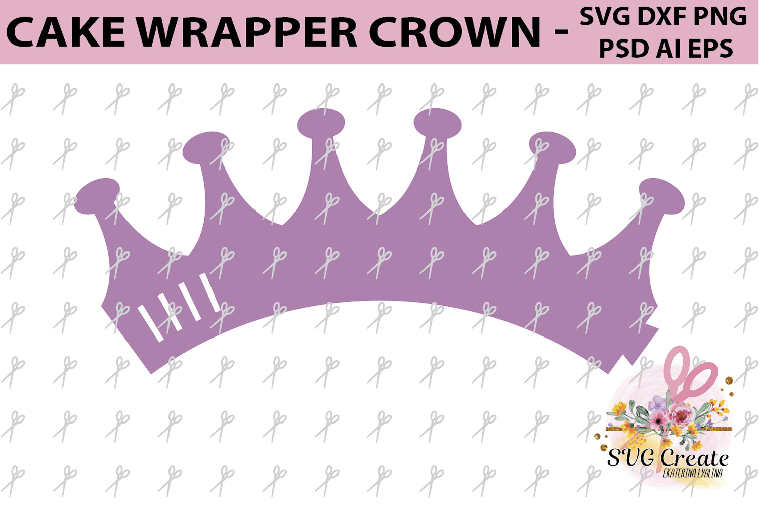 Cupcake wrappers template crown cover