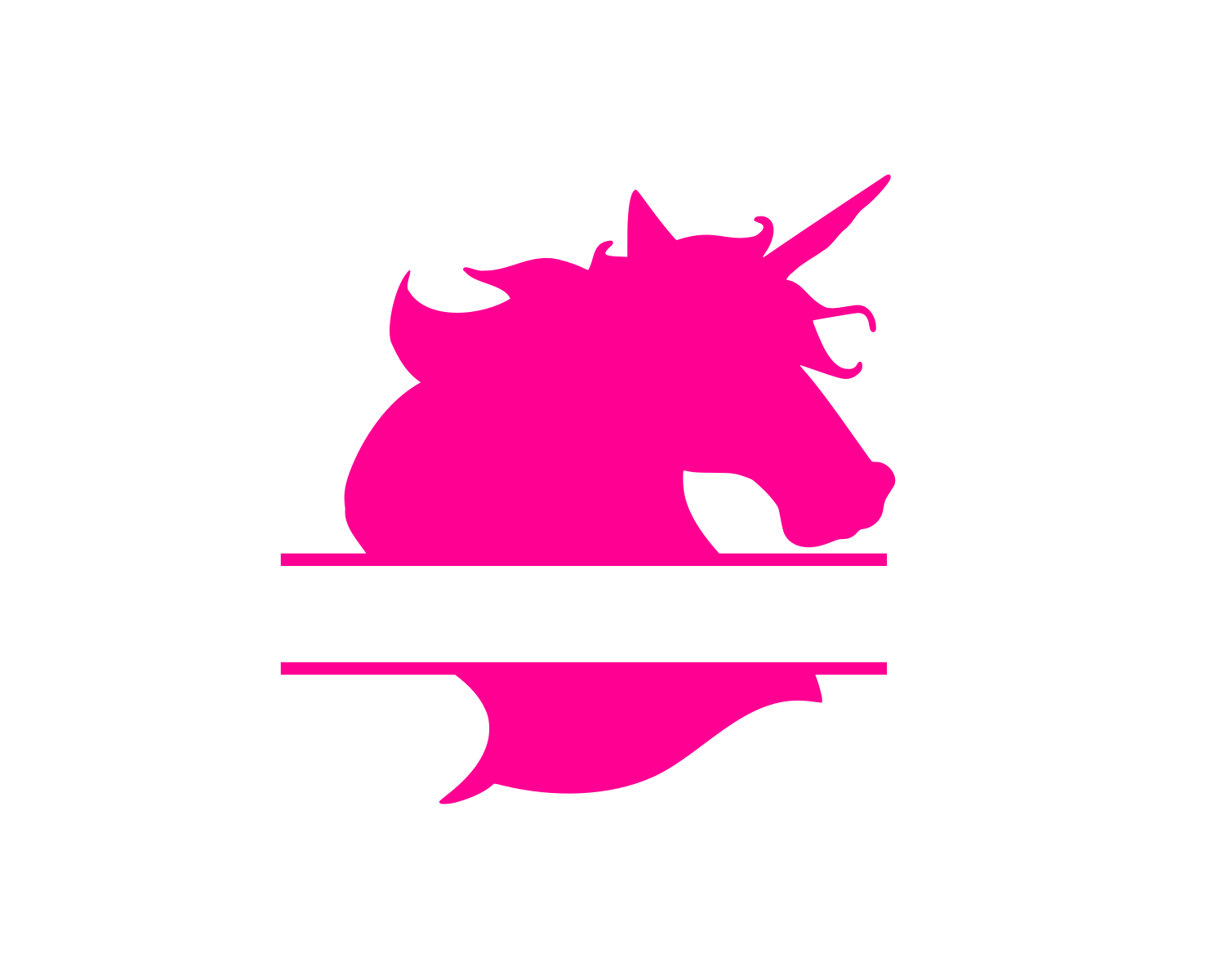 Unicorn Monogram SVG (62769) | SVGs | Design Bundles