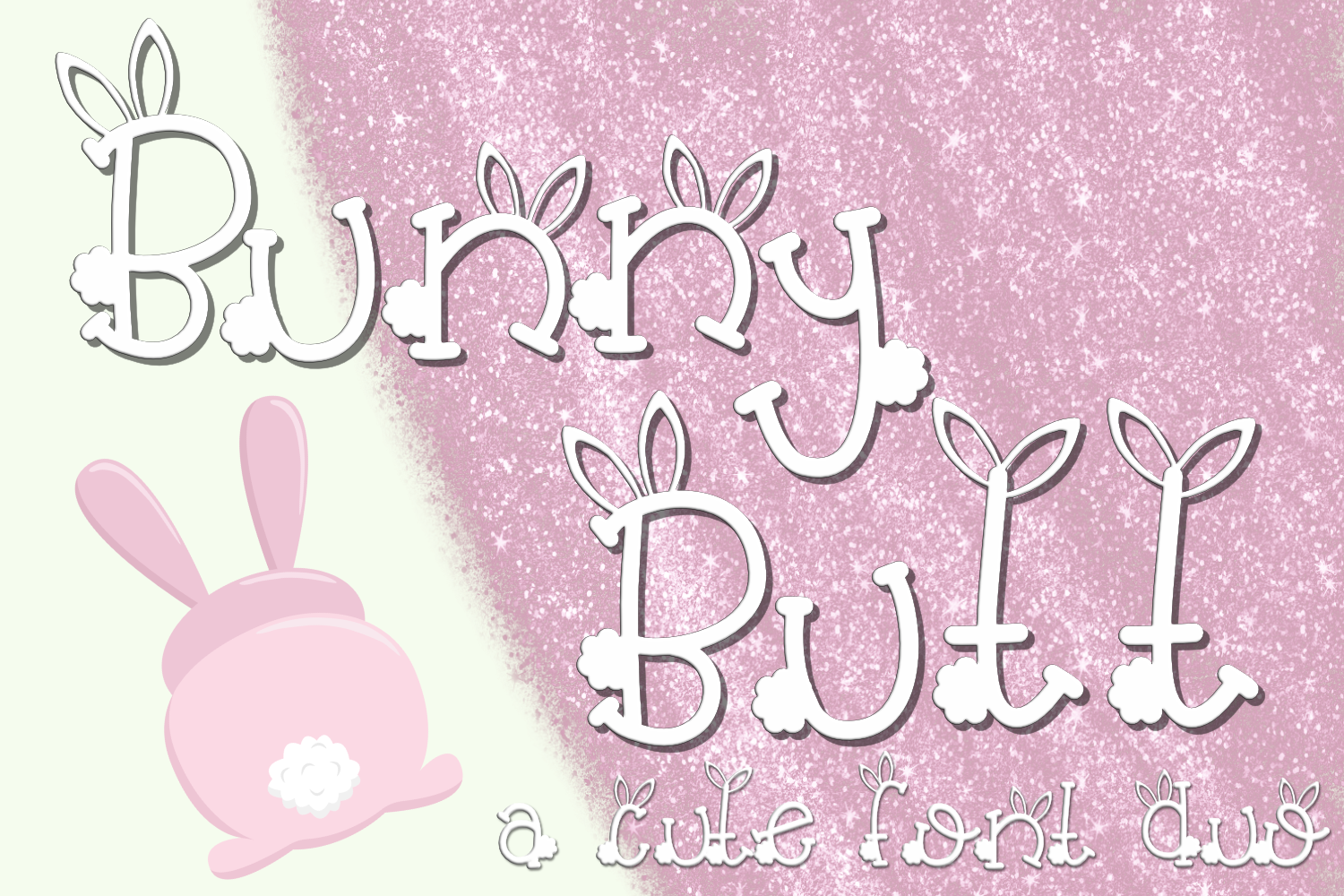Bunny Butt Font Duo 208811 Regular Font Bundles