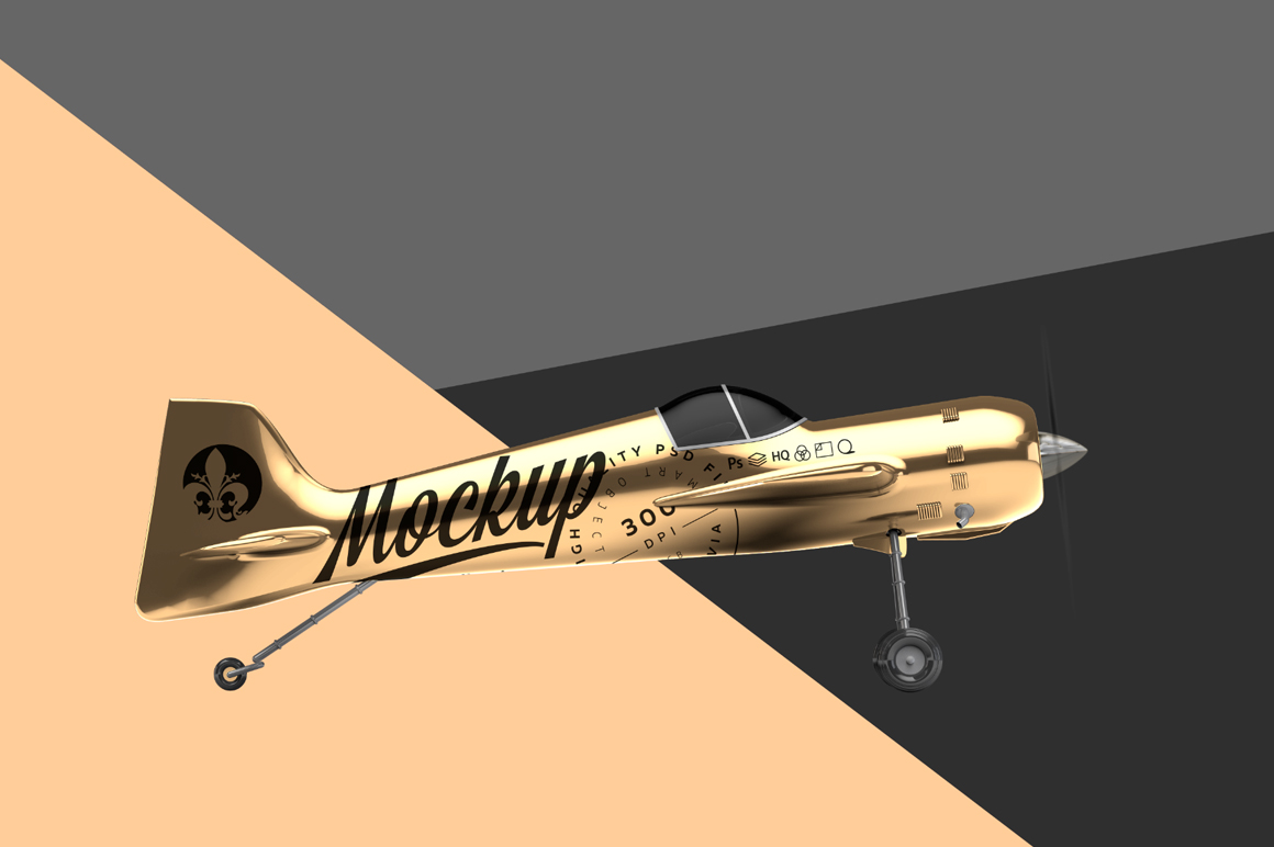 Download GOLD AEROBATIC AIRCRAFT MOCKUP