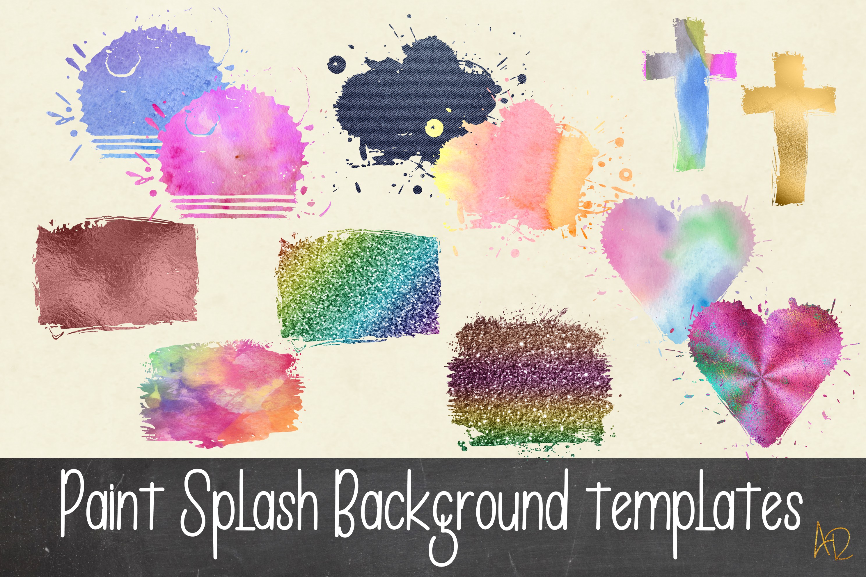 Download Sublimation Backsplash Templates|Paint Splash shapes SVG (537540) | Sublimation | Design Bundles