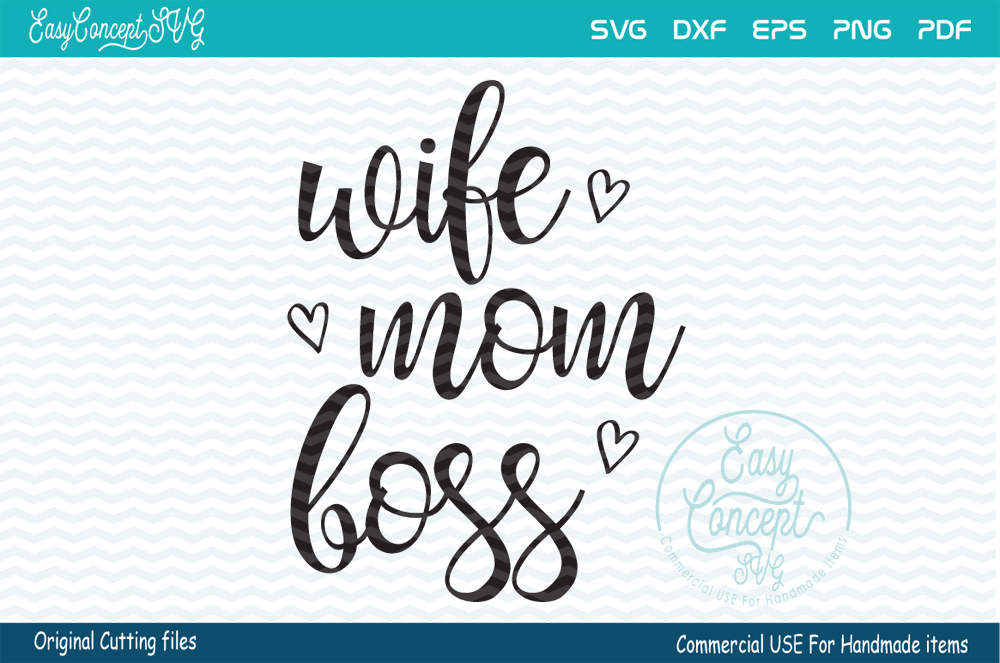 Download Wife Mom Boss (46760) | SVGs | Design Bundles