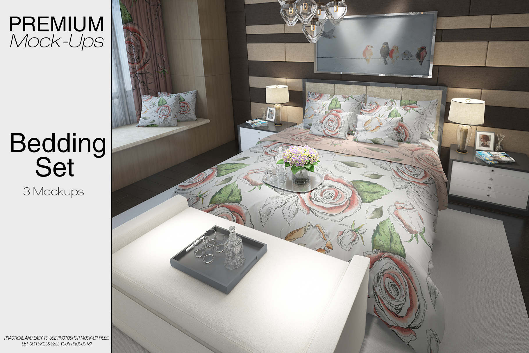 Download Bedding Mockup Pack (67375) | Mock Ups | Design Bundles