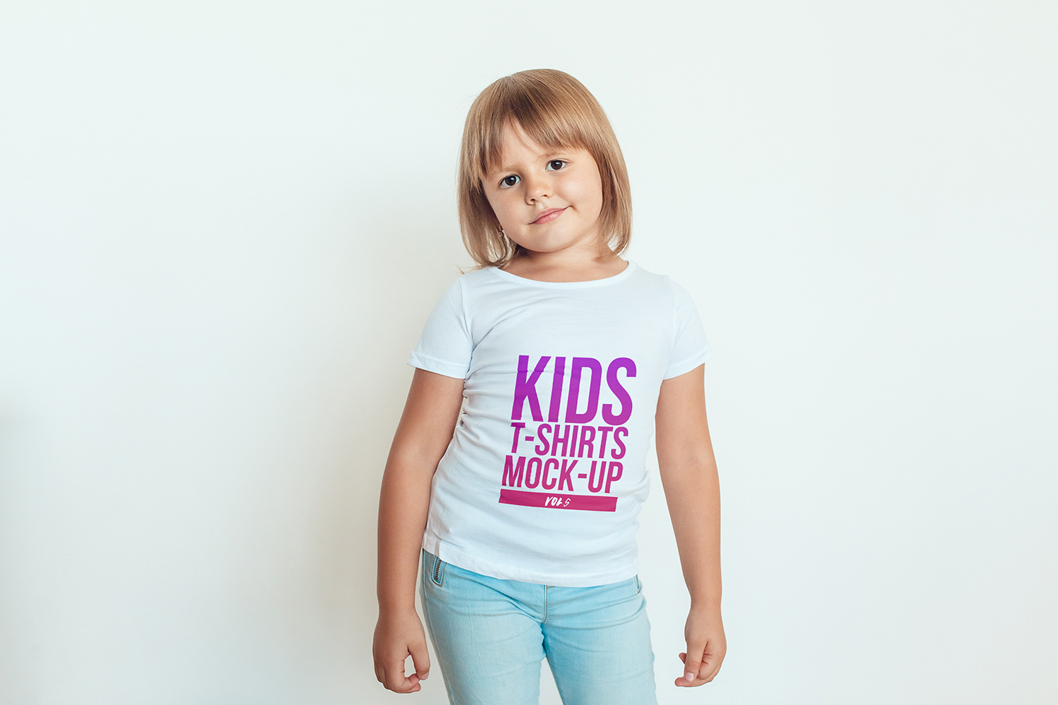 Download Kids T-Shirt Mock-Up Vol 5 (24478) | Mock Ups | Design Bundles