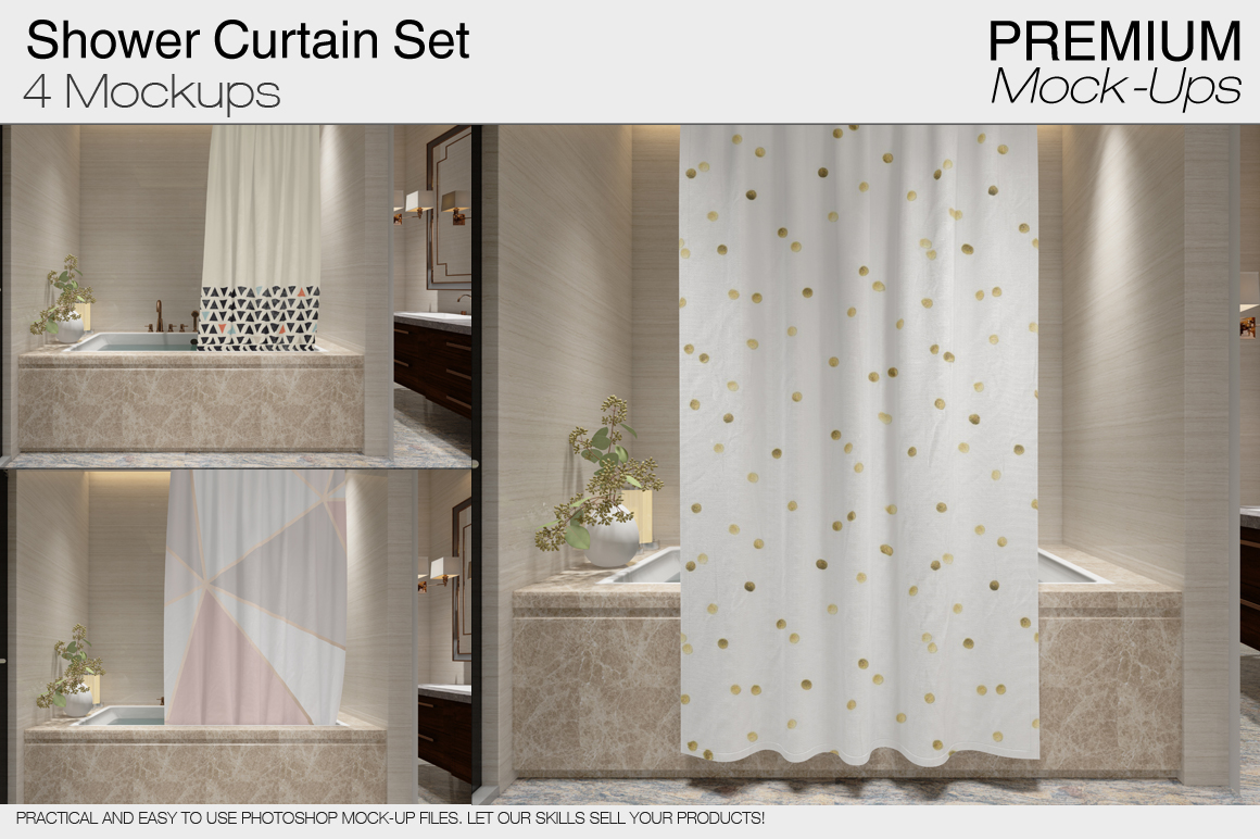 Download Bath Curtain Mockups