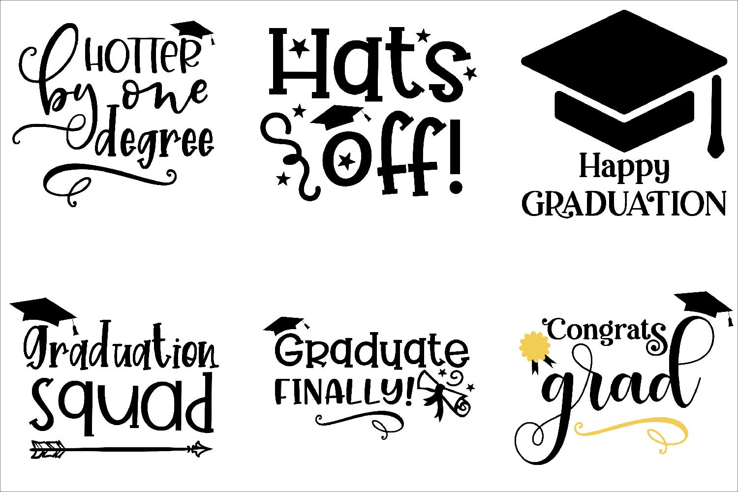 Download Graduation BUNDLE - svg cut files (424848) | SVGs | Design Bundles