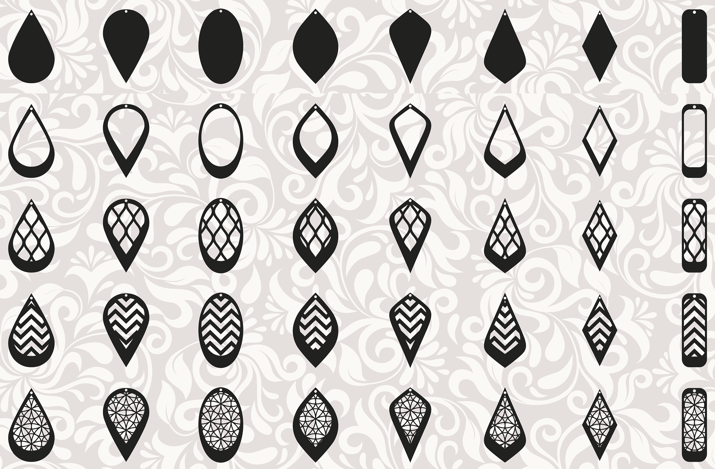 Free Leather Earring Designs Svg SVG PNG EPS DXF File