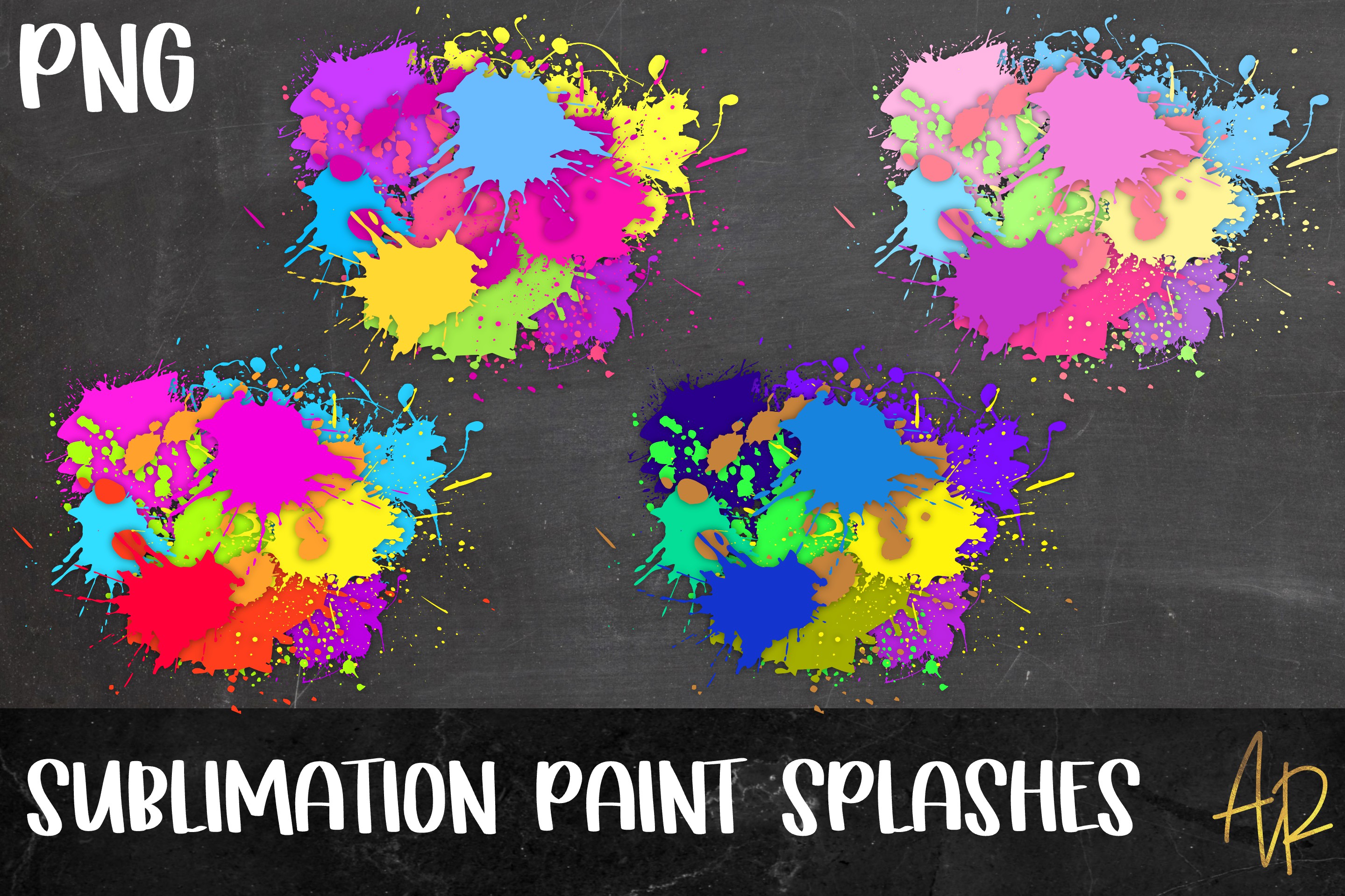Download Sublimation Background Colour|paint Splashes PNG bundle