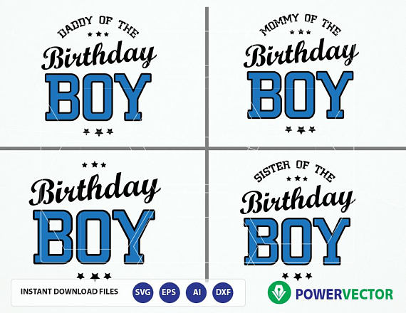 Download Daddy Mommy Sister of the Birthday Boy. Family Birthday Celebration T shirt Design SVG, Eps ...