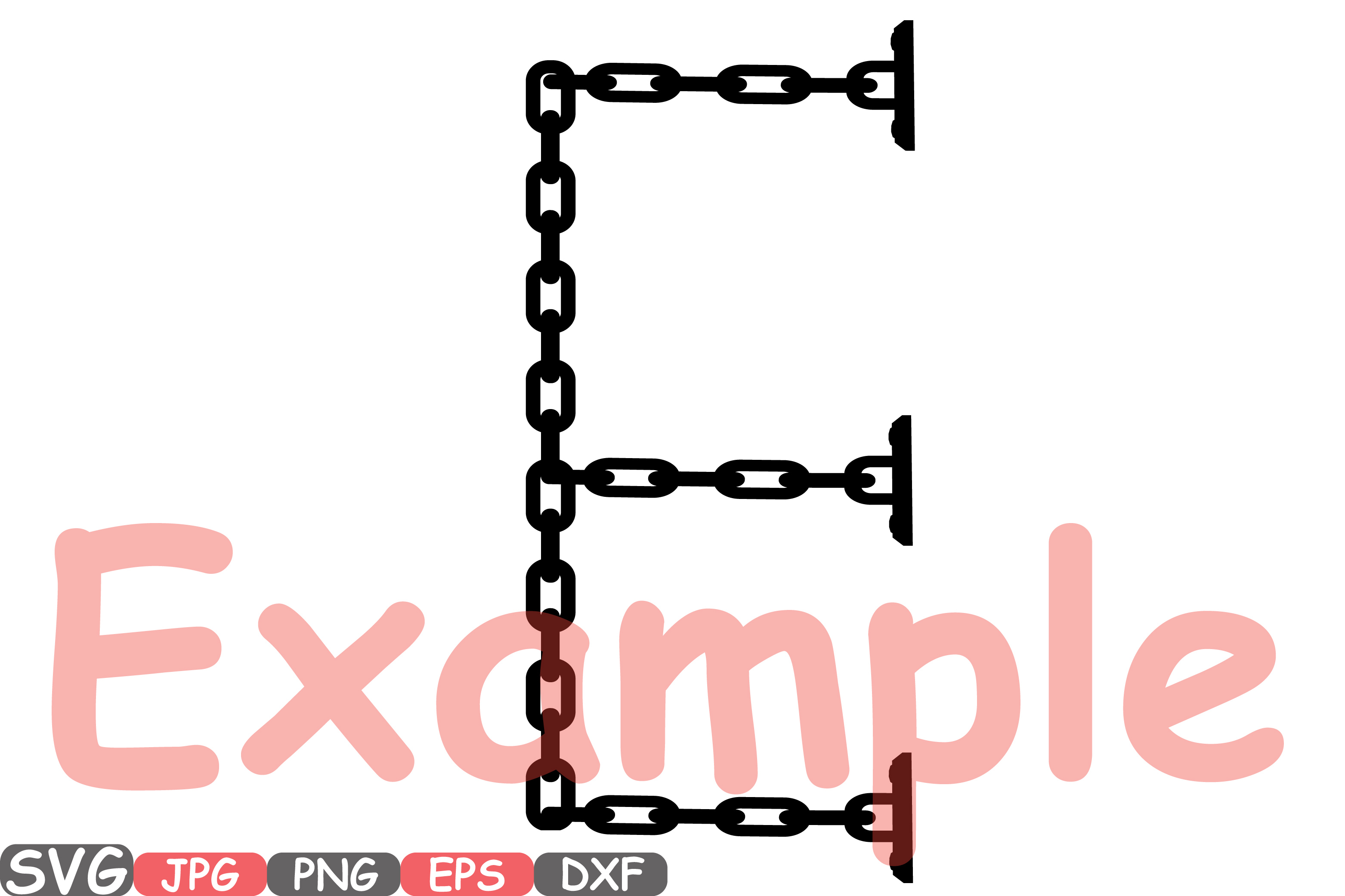 Chain Alphabet Letters metal monogram clipart Science 653s (67989