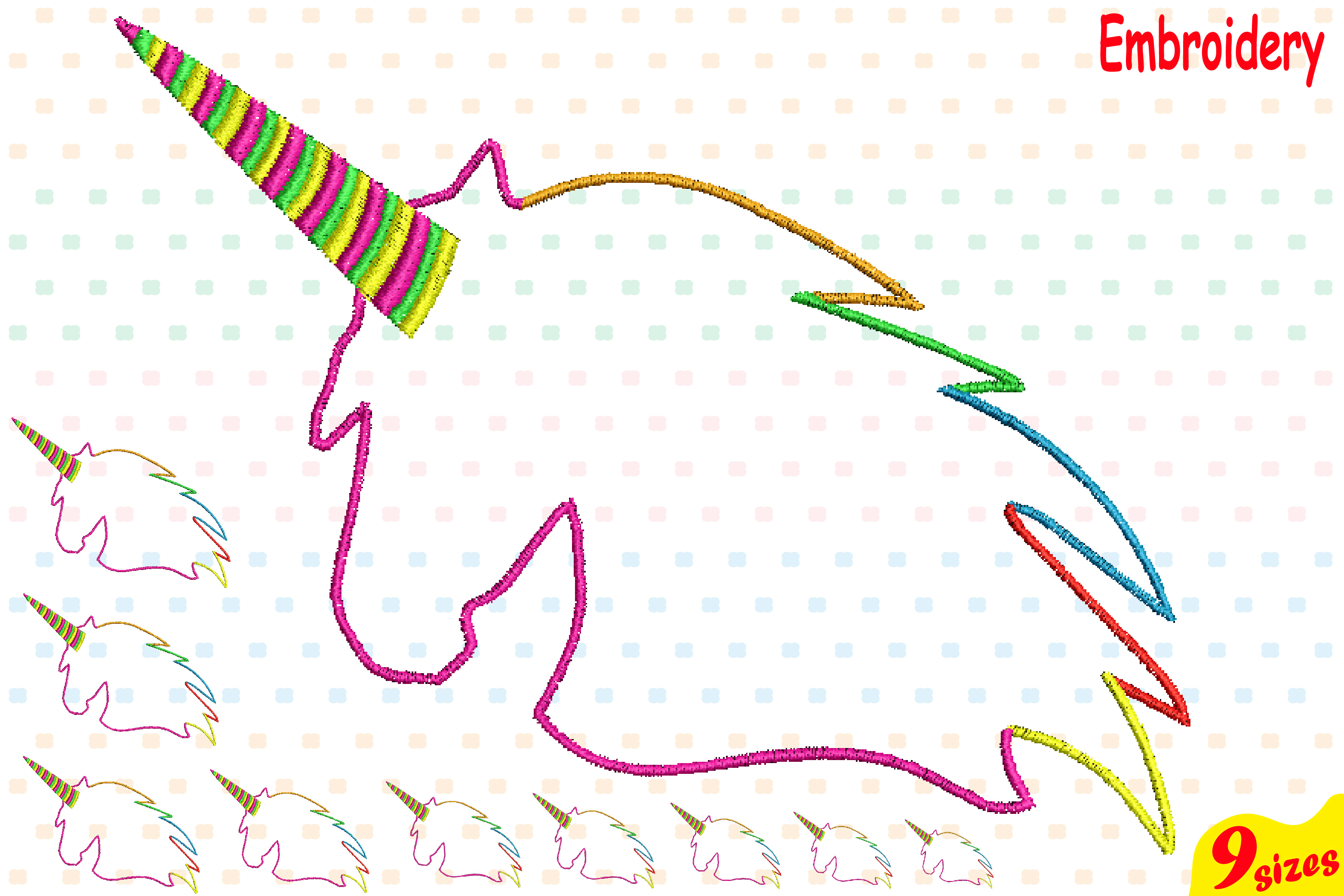 Download Unicorn Embroidery Design Machine Instant Download ...