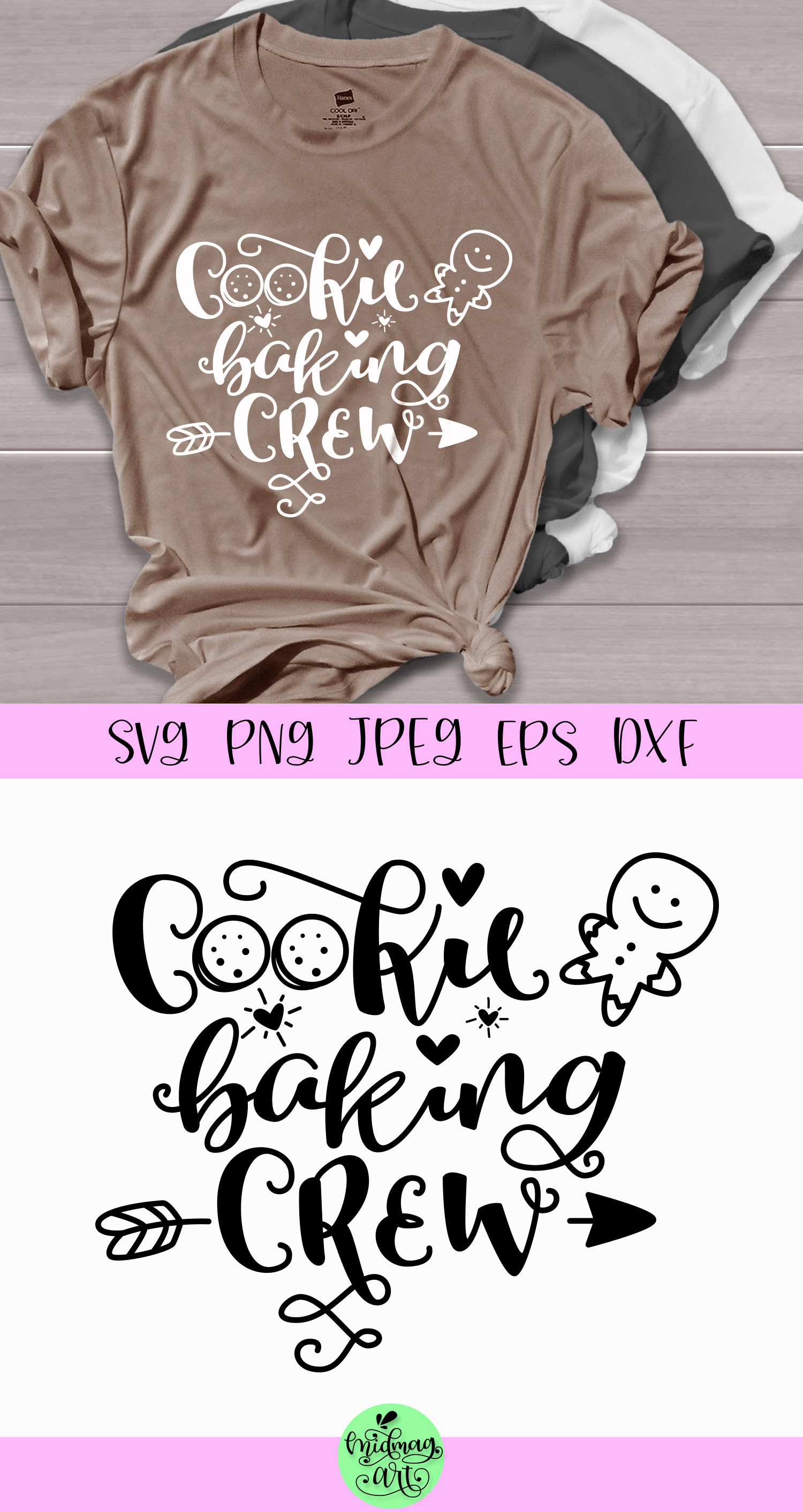 Cookie baking crew svg, christmas svg