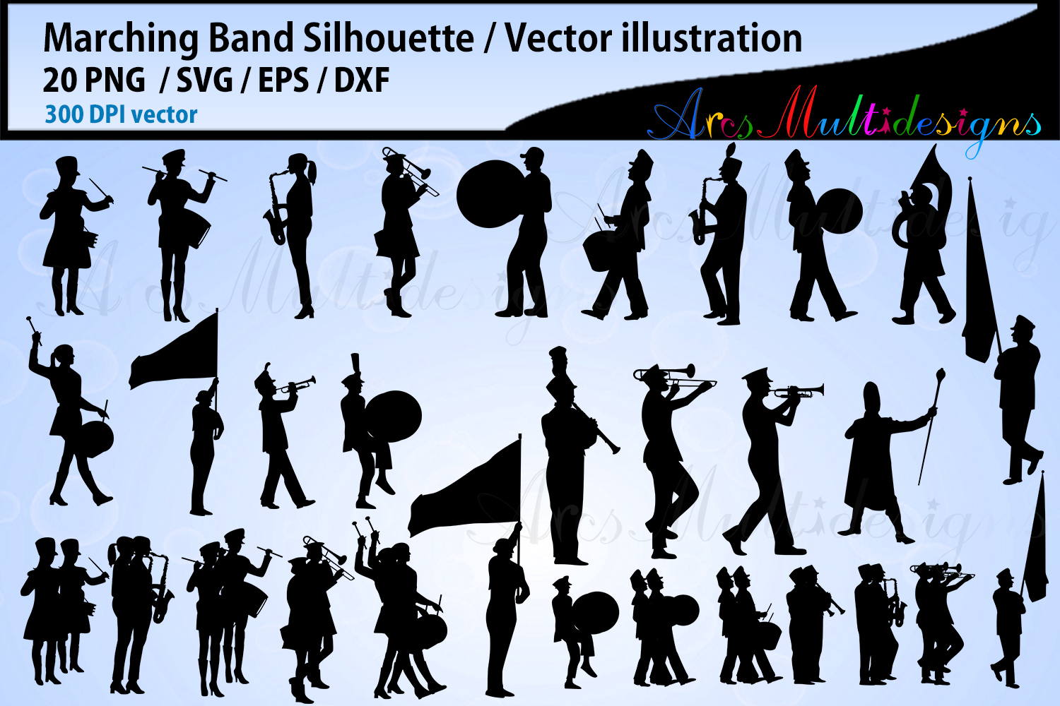 Download Marching Band SVG silhouette Bundle, Band SVG bundle, vector