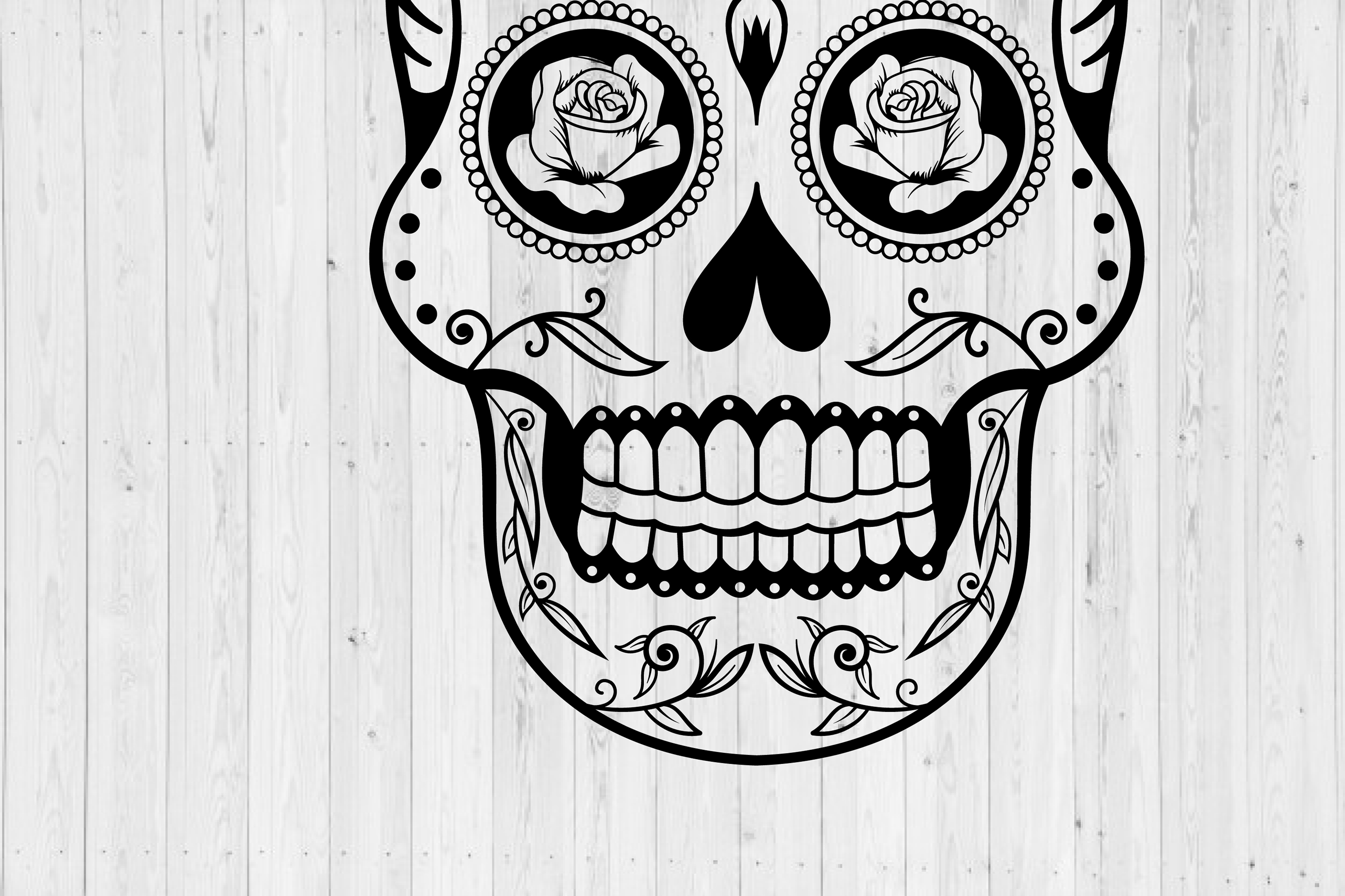 Sugar Skull SVG cut file (353321) | Cut Files | Design Bundles