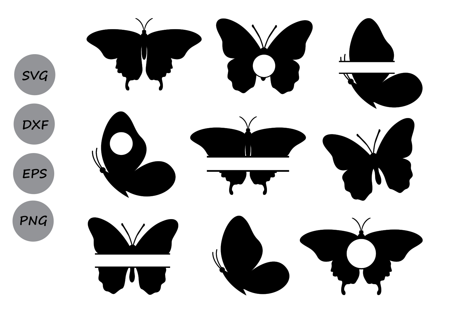 Free Free 349 Cricut Silhouette Butterfly Butterfly Wreath Svg SVG PNG EPS DXF File