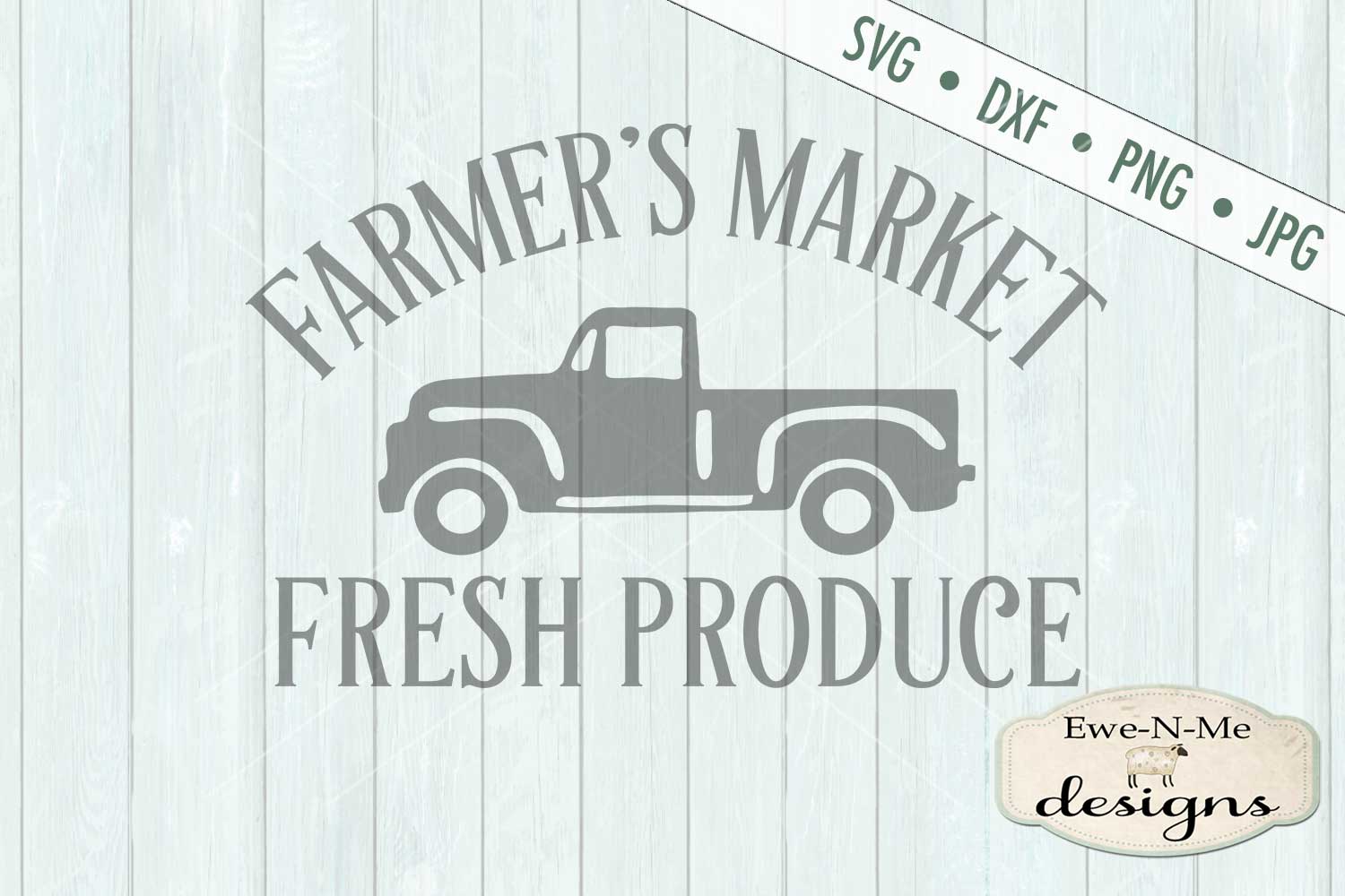 Download Farmers Market Fresh Produce Old Vintage Truck SVG DXF Files