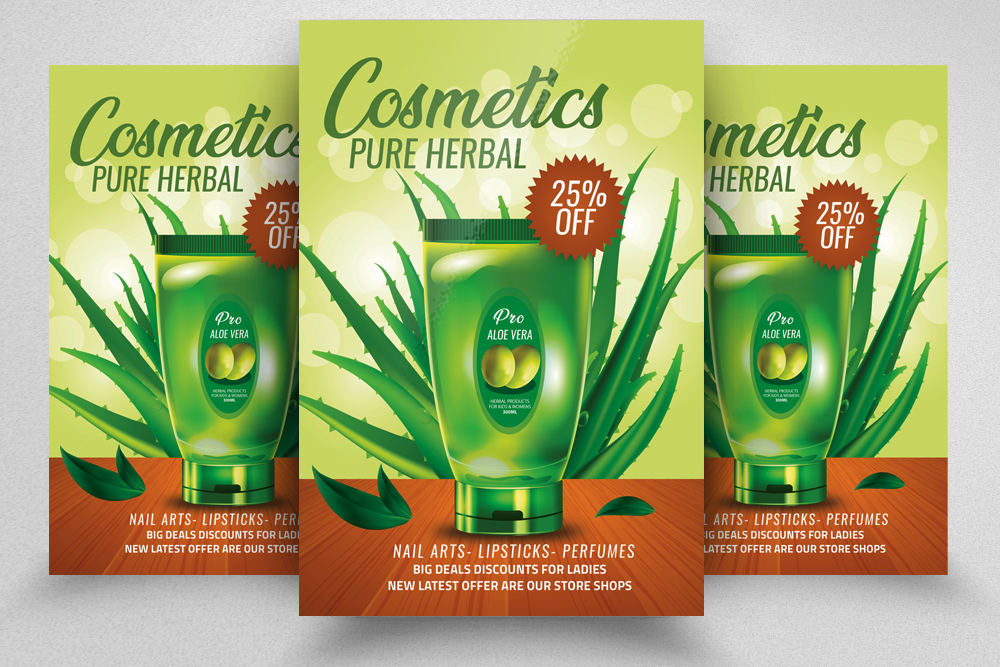Herbal Cosmetics FLyer Template