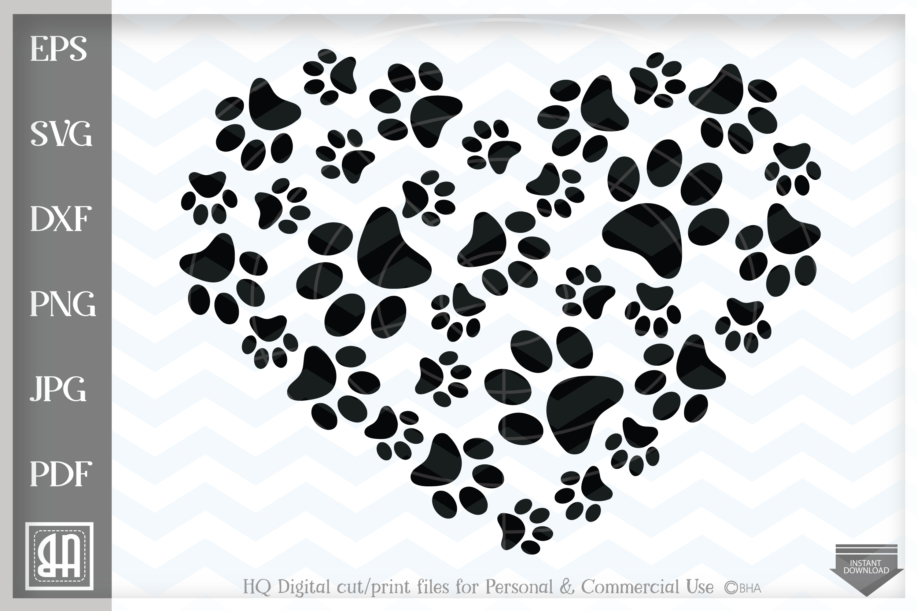 Download Paws Print Heart SVG, Paw Prints SVG, Paw Print , Paw SVG ...