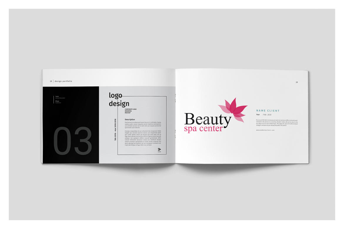 graphic design portfolio layout