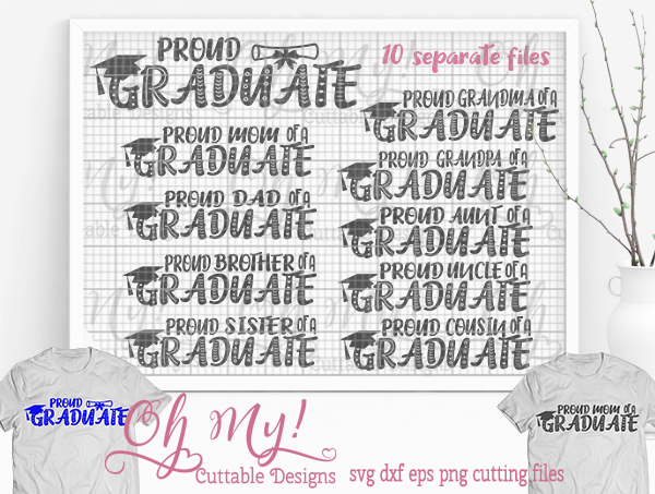 Download Proud Graduate Family - SVG EPS DXF Cutting File