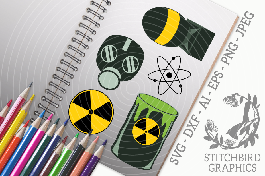 Download Atomic Nuclear Bundle SVG, Silhouette Studio, Cricut, Eps