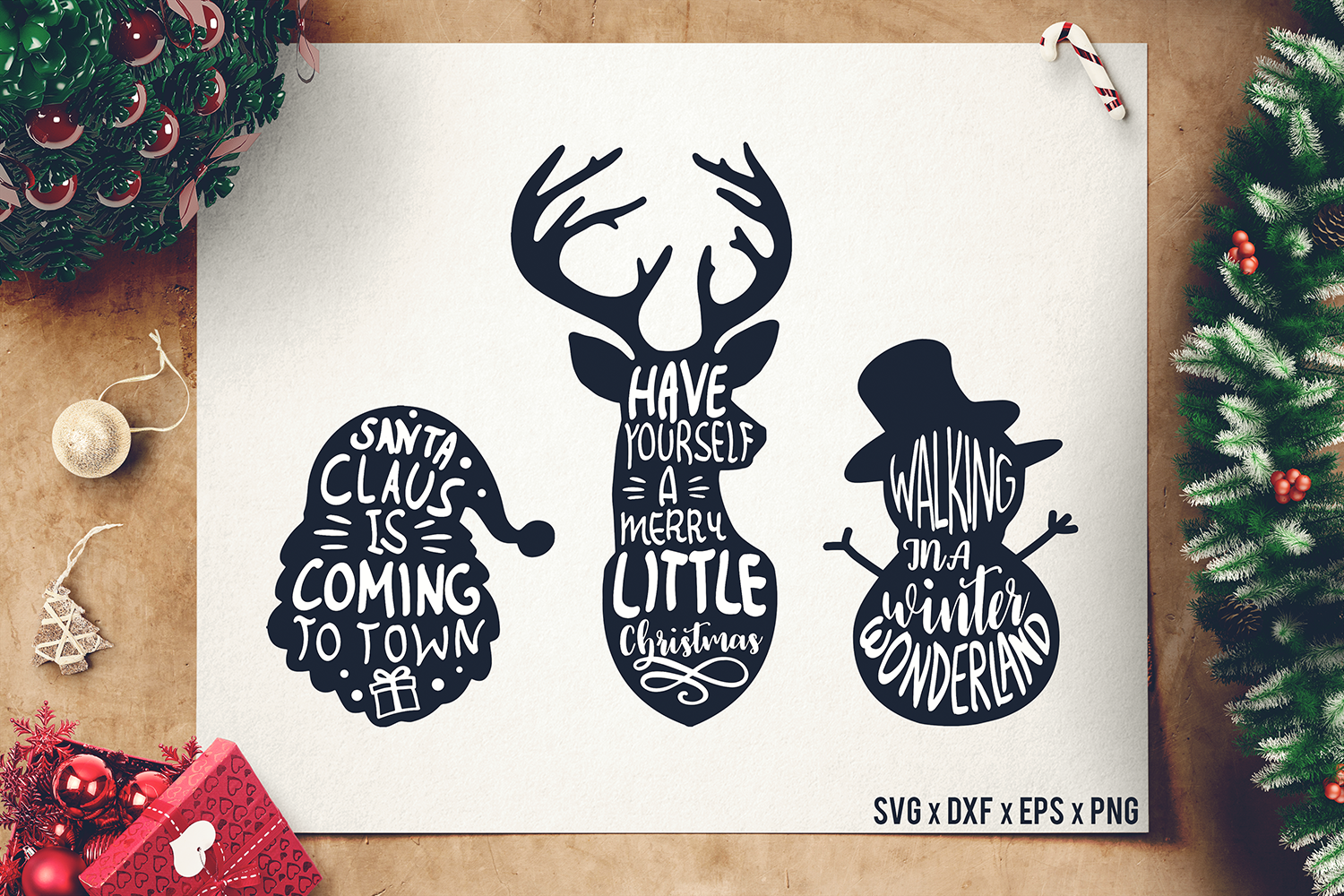 Christmas Sayings SVG Bundle - Christmas Quotes SVG - DXF II