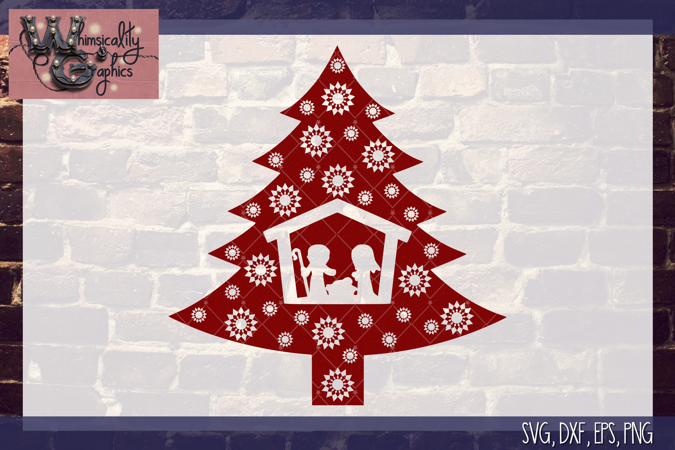 Download Christmas Tree Nativity SVG, DXF, PNG, EPS Comm (119411 ...