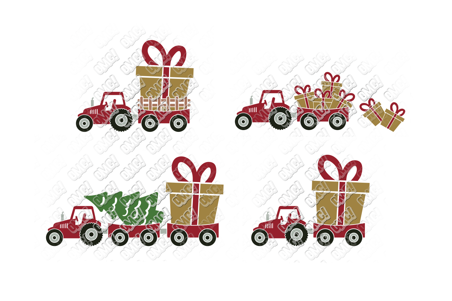 Download Christmas Tractor SVG Tree Farm in SVG, DXF, PNG, EPS ...