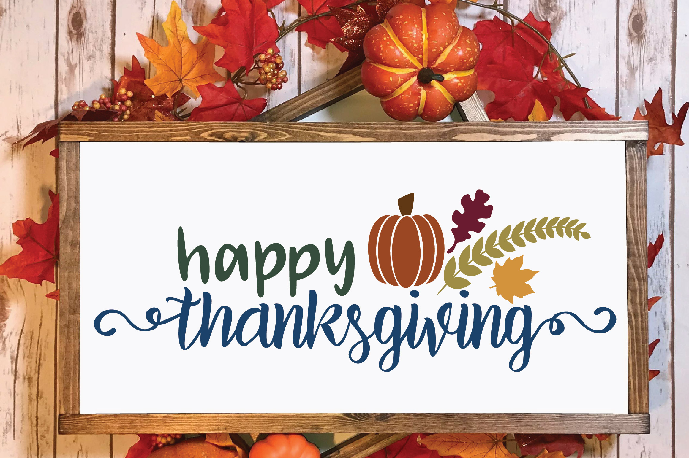 Download Happy Thanksgiving SVG Cut File - Fall Farmhouse SVG PNG DXF