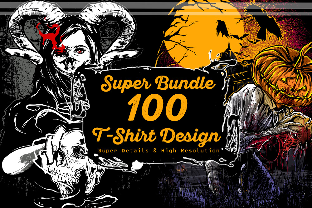 Download Super Bundle 100 T-Shirt Design
