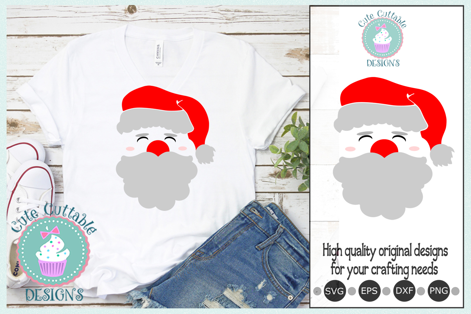 Download Christmas svg, Santa face svg Cut File and sublimation