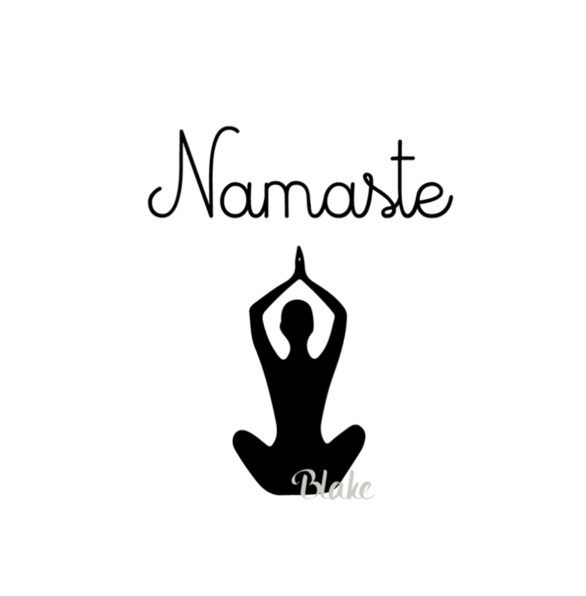 Download Namaste svg cut file, Yoga pose svg for silhouette cameo or cricut logo Workout tank svg Yoga ...