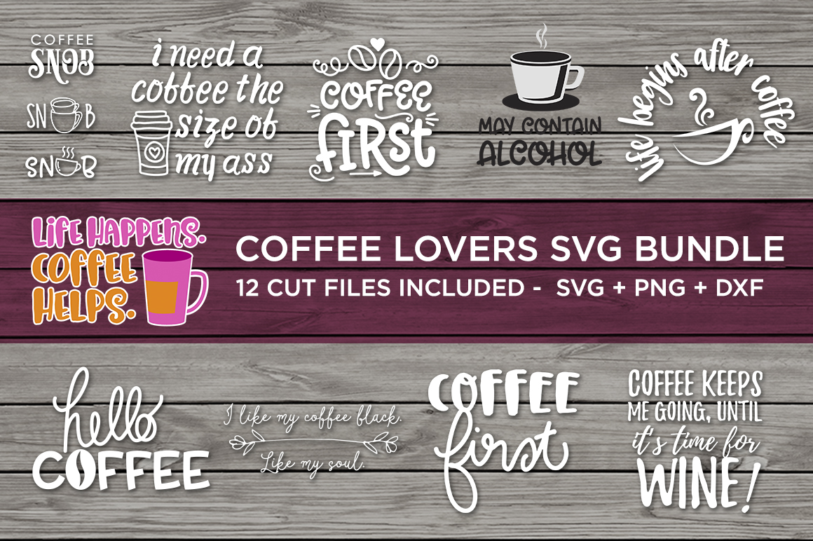 Download Coffee Lovers SVG Bundle - SVG PNG DXF