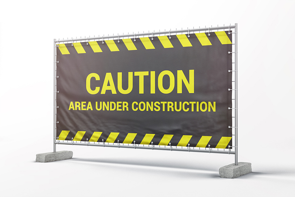 Construction Fence Banner Mockup (285864) Signage