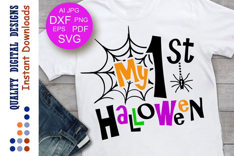 Download My 1st Halloween svg Spider's web First Halloween svg