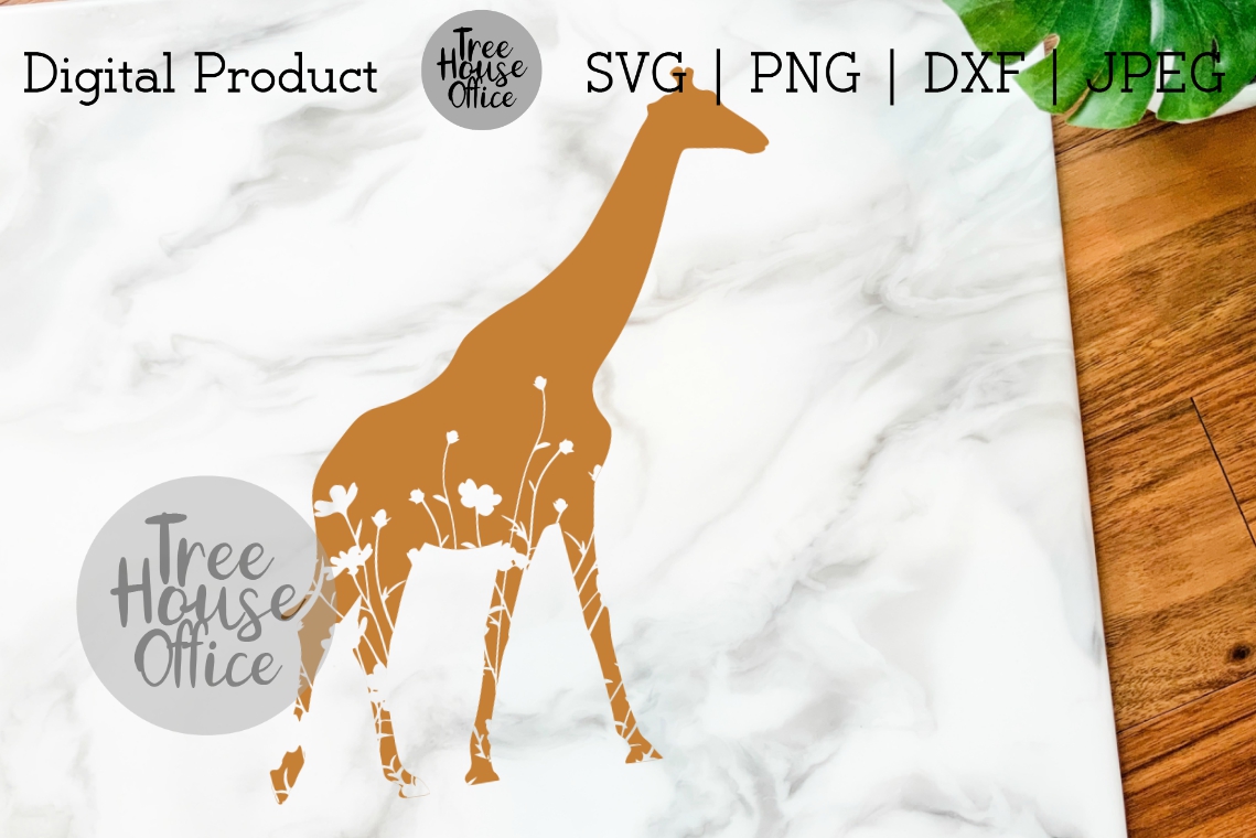 Download Floral GIraffe Mandala Africa Zentangle Flower SVG/DXF/PNG