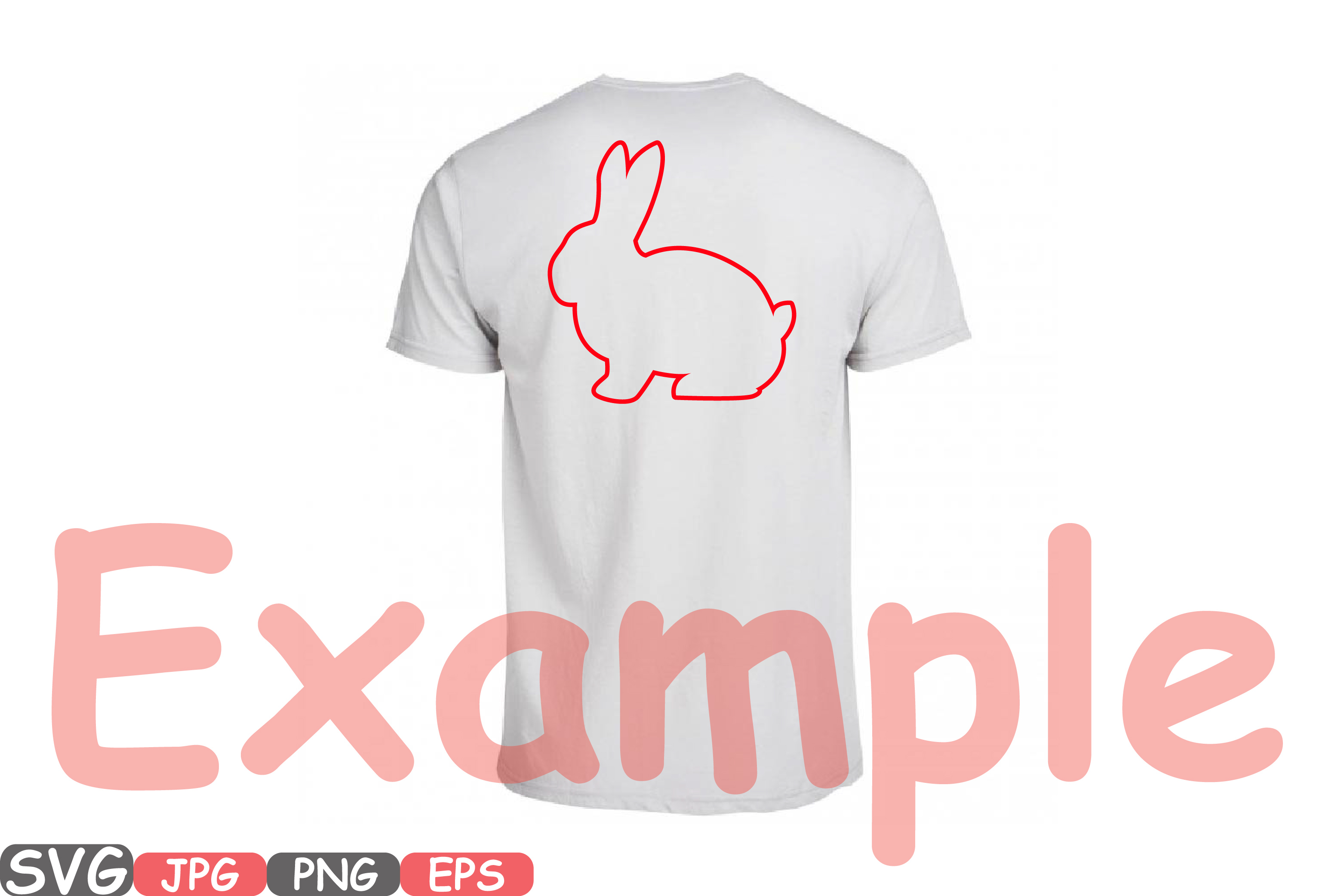 Download Easter bunny SVG shirt bunny ears outline frame 635S