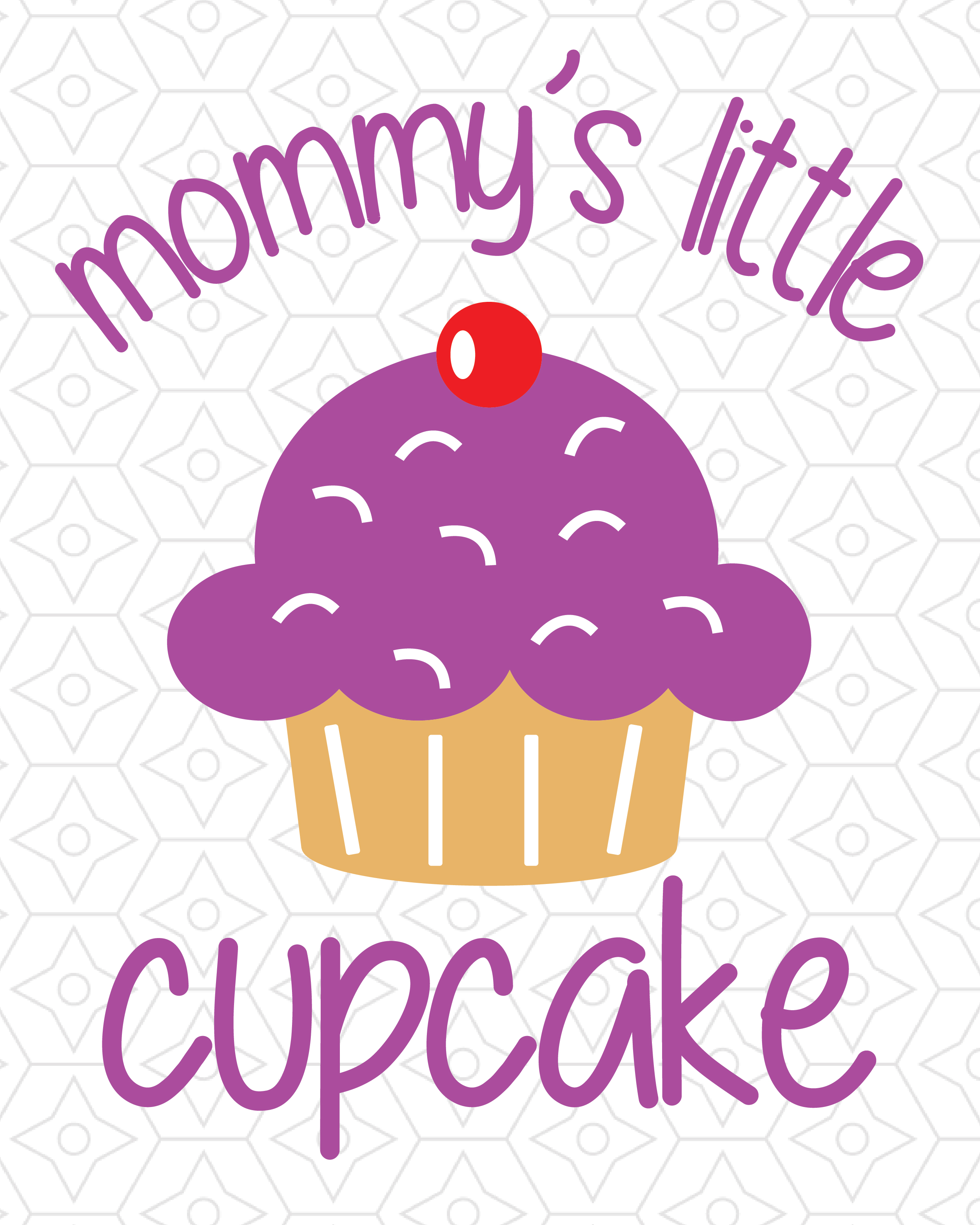 Download Mommys Little Cupcake Baby Onesie Design, SVG, DXF, EPS ...