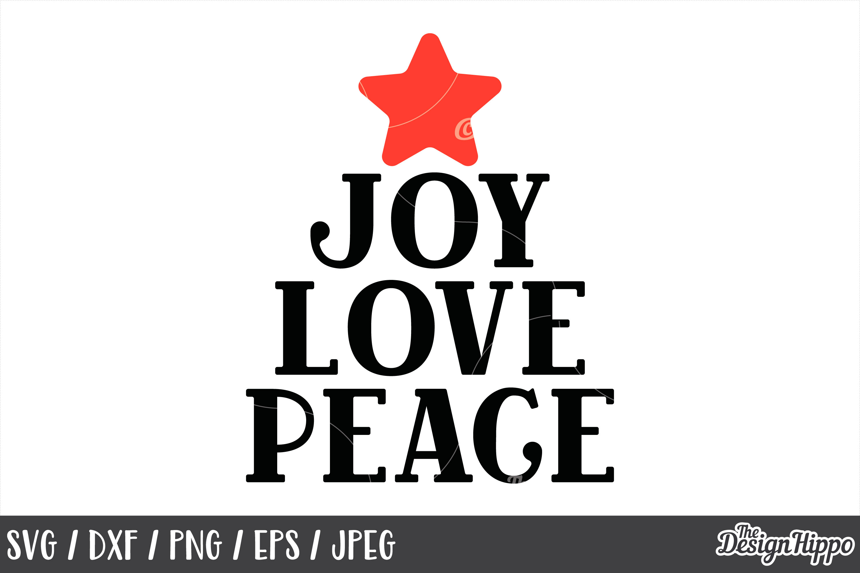 Christmas, Joy Love Peace SVG, Printable, PNG, DXF, Cut File (167352